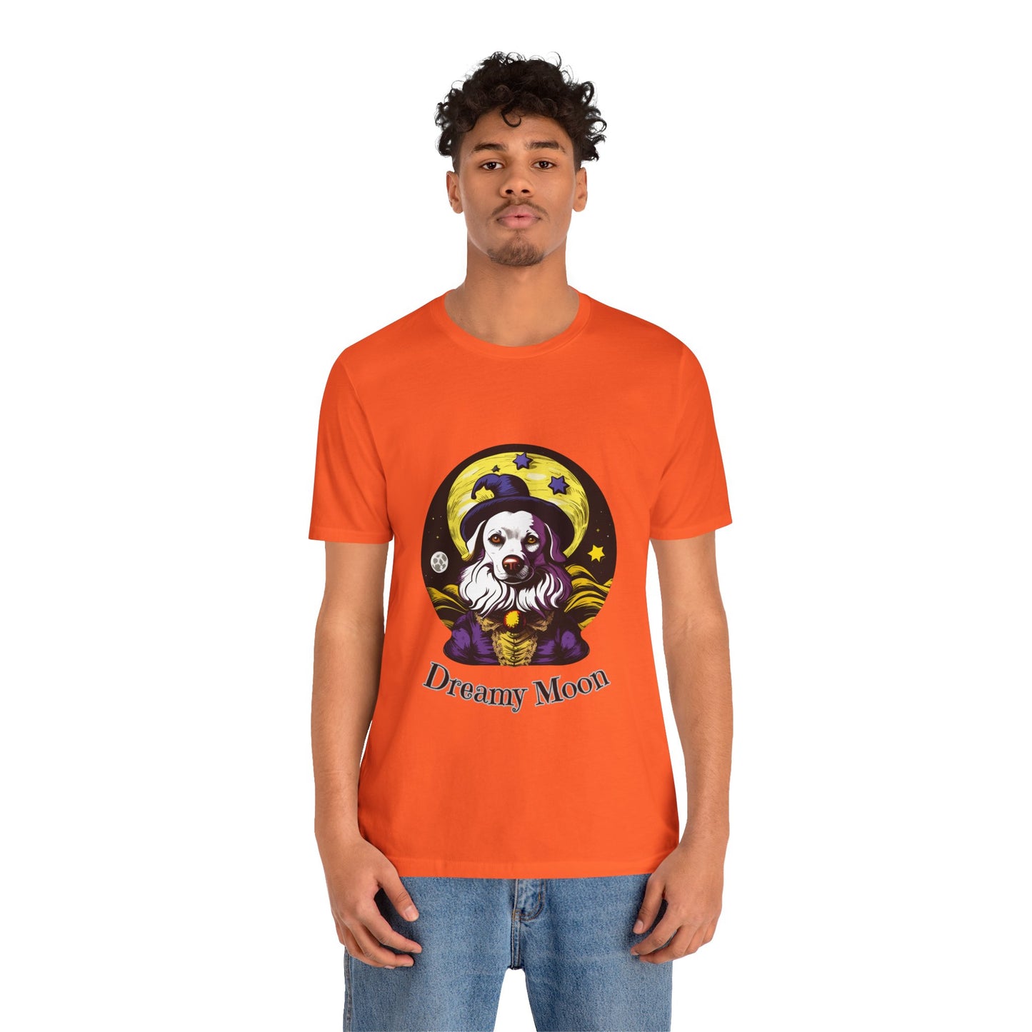 Surreal Full Moon: Dreamlike Starry Night T-Shirt | Halloween Vibes Tee