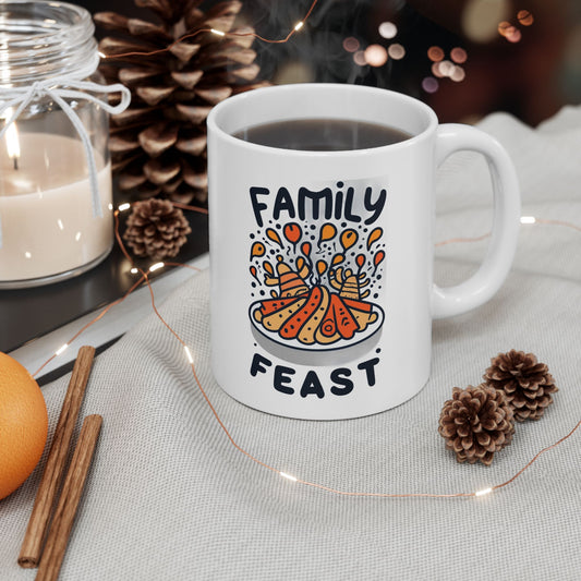 Family Feast Fun: Thanksgiving Dinner Mug | Joyful Celebrations Mugs by Be Like No One (BLN1) - The Store