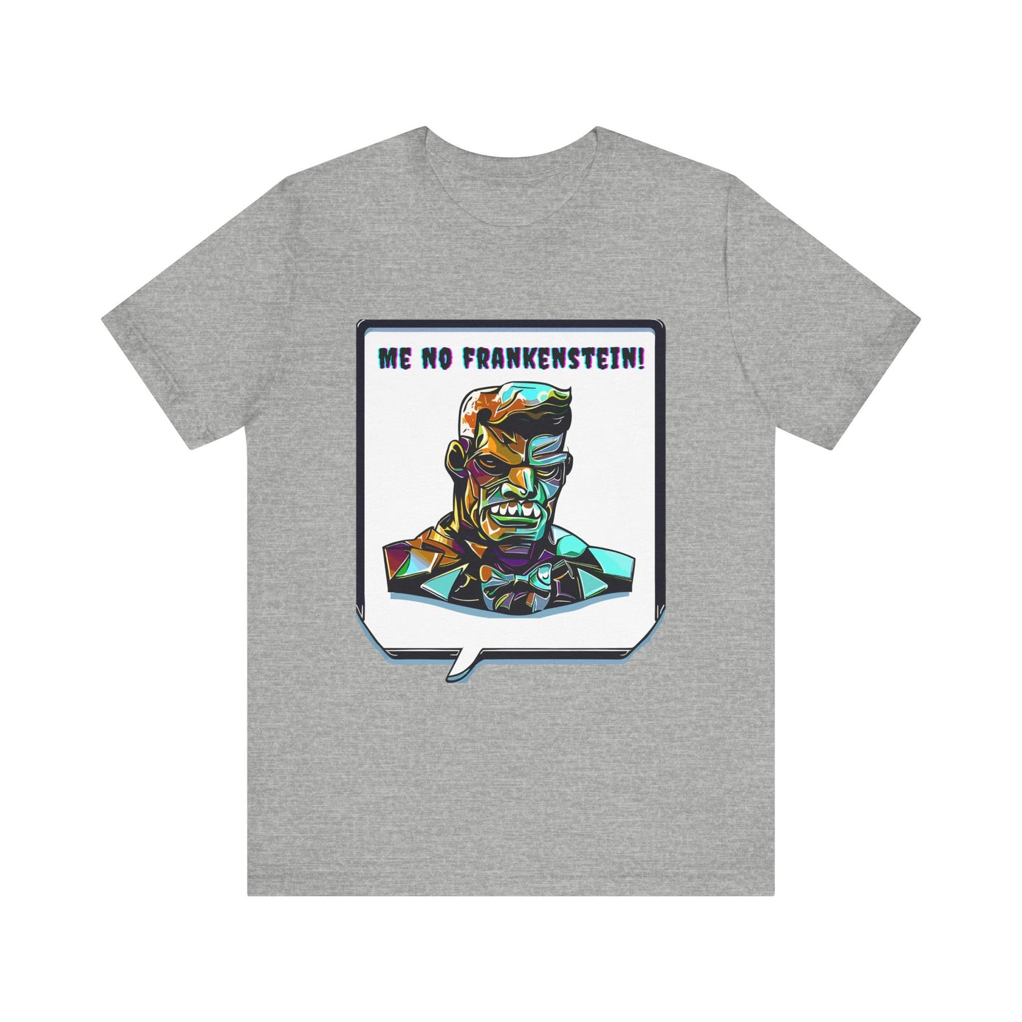 Enigmatic Frankenstein's Monster: Cubist Style T-Shirt | Halloween Vibes Tee