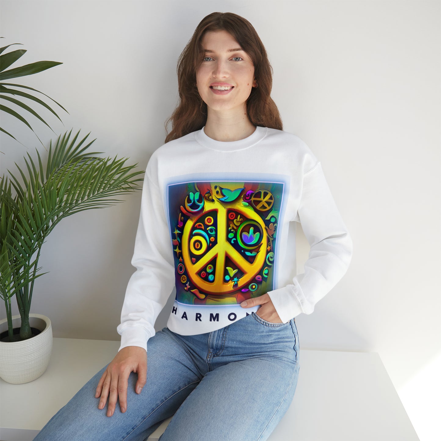 Serenity Symbols Sweatshirt | Peace & Positivity Unisex Sweatshirt