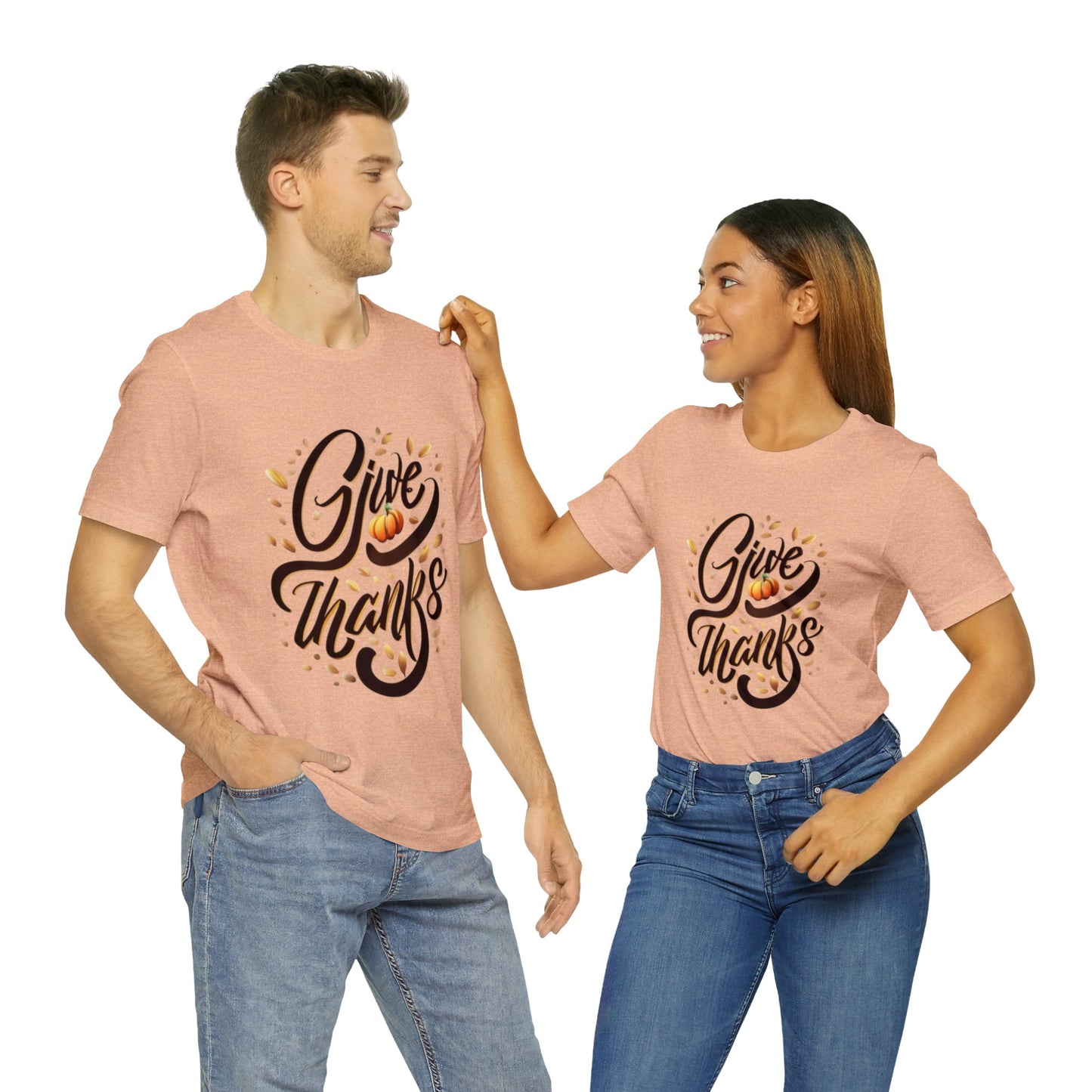 Give Thanks Grace: Thanksgiving Elegance Unisex Tee | Thankful Classics T-Shirts by Be Like No One (BLN1) - The Store