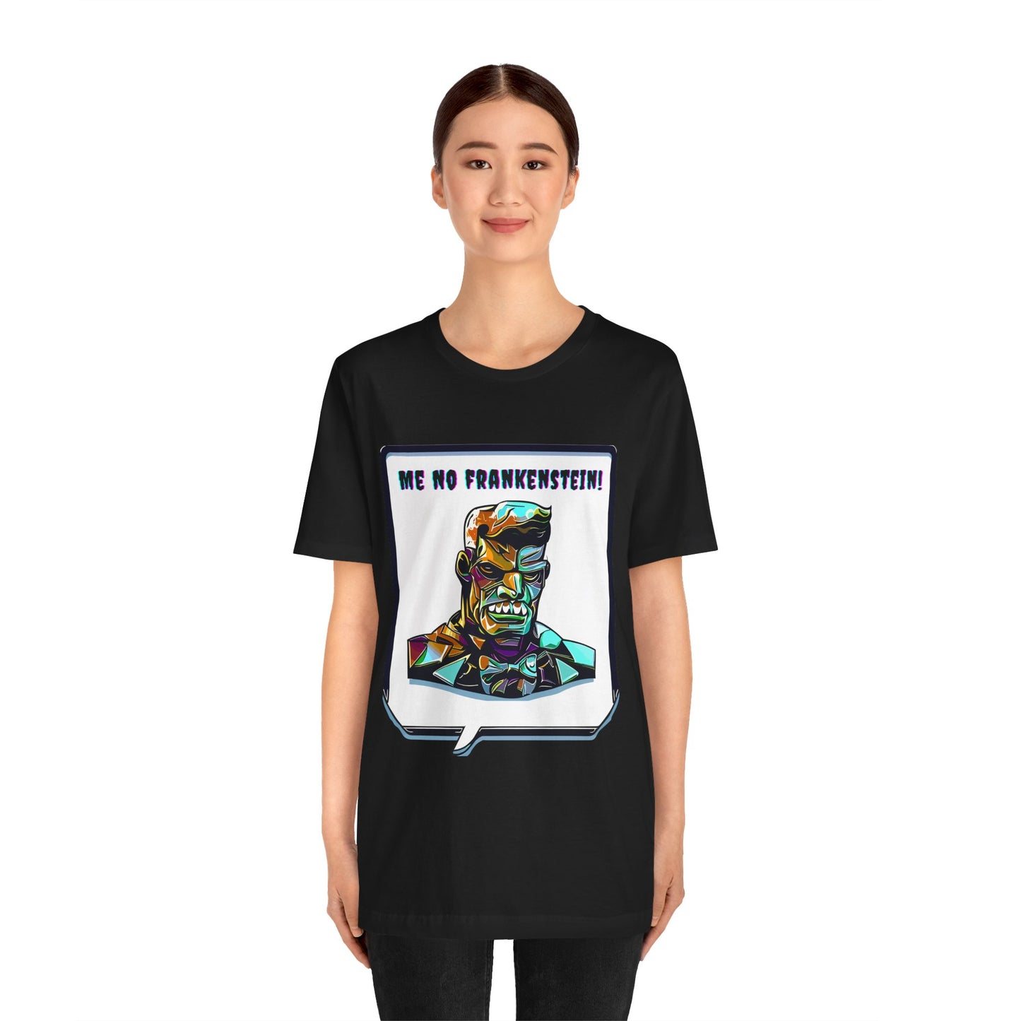 Enigmatic Frankenstein's Monster: Cubist Style T-Shirt | Halloween Vibes Tee