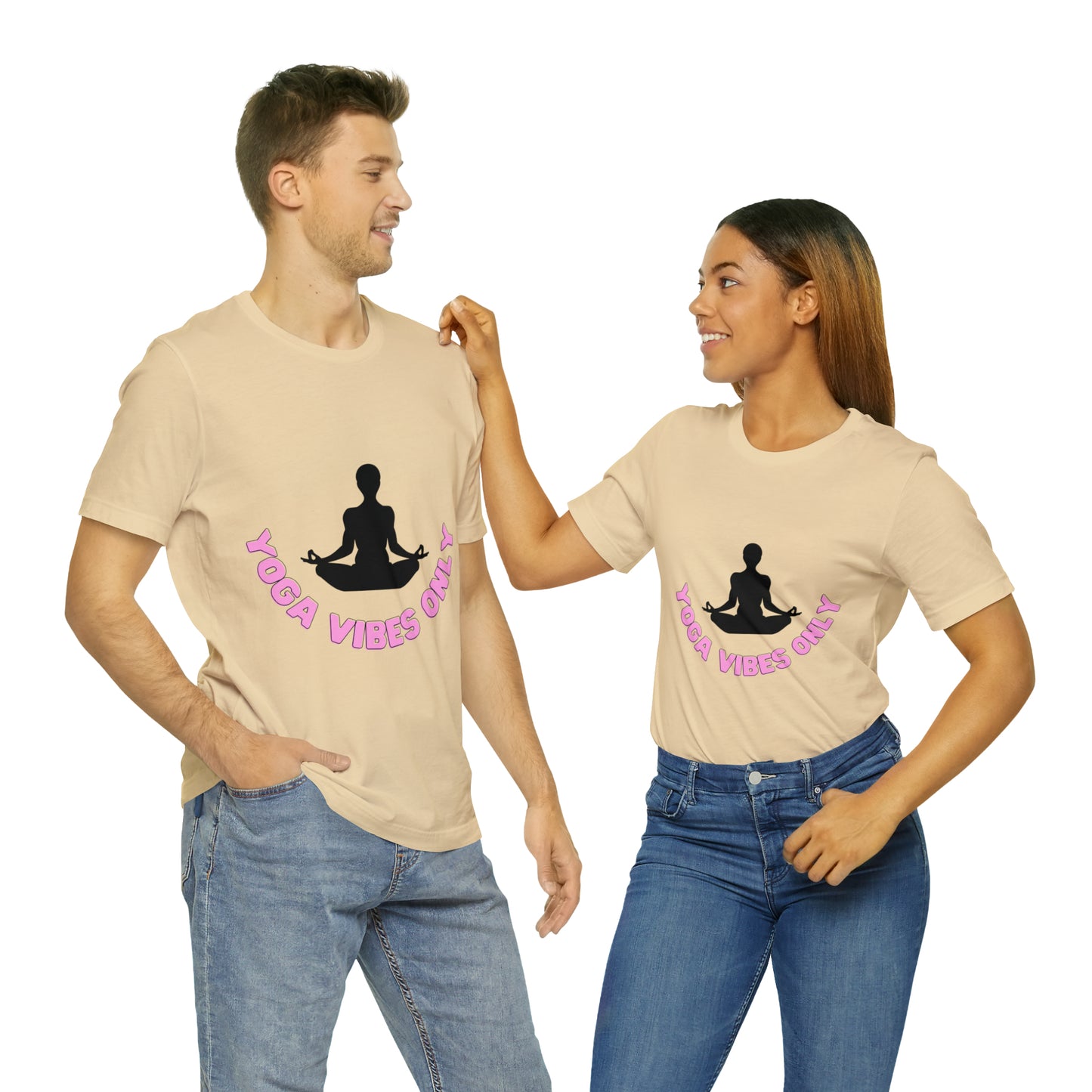 Elevate Your Flow: Yoga Vibes Only Unisex Jersey Tee | Namaste in Style T-Shirts