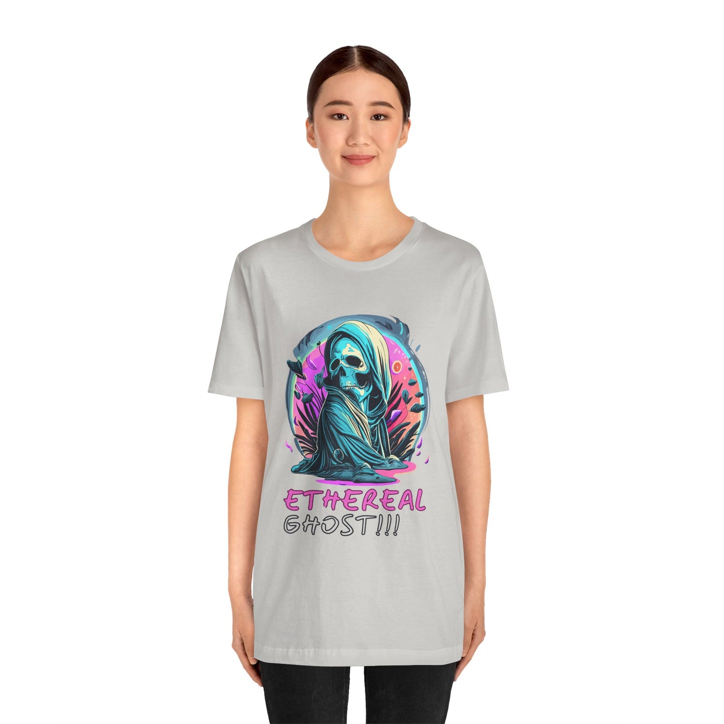 Ghostly Apparition: Abstract Haunting T-Shirt | Ethereal Glow | Halloween Vibes Tee