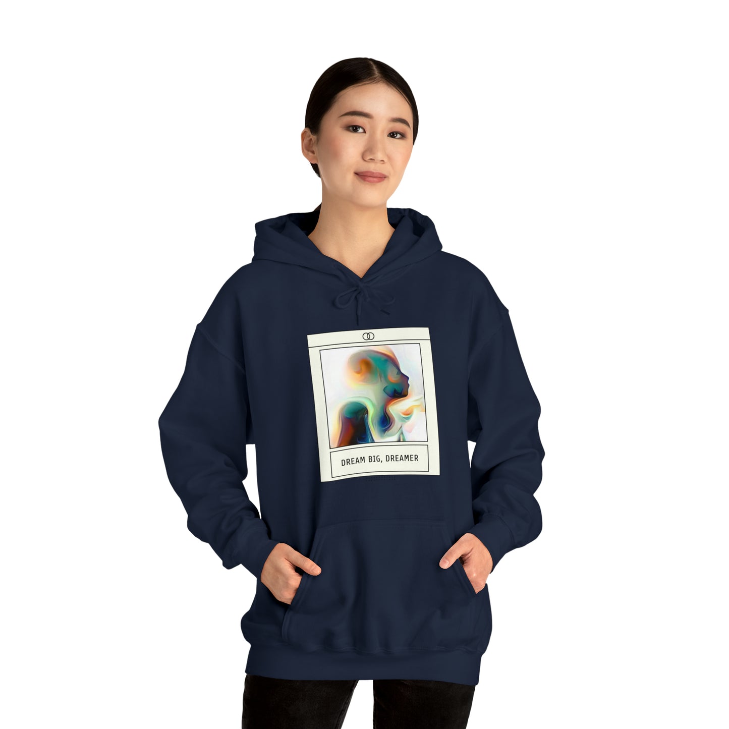 Vivid Reverie: Abstract Dreamer Unisex Hoodie with Vibrant Shapes | Artistic Vision Hoodies