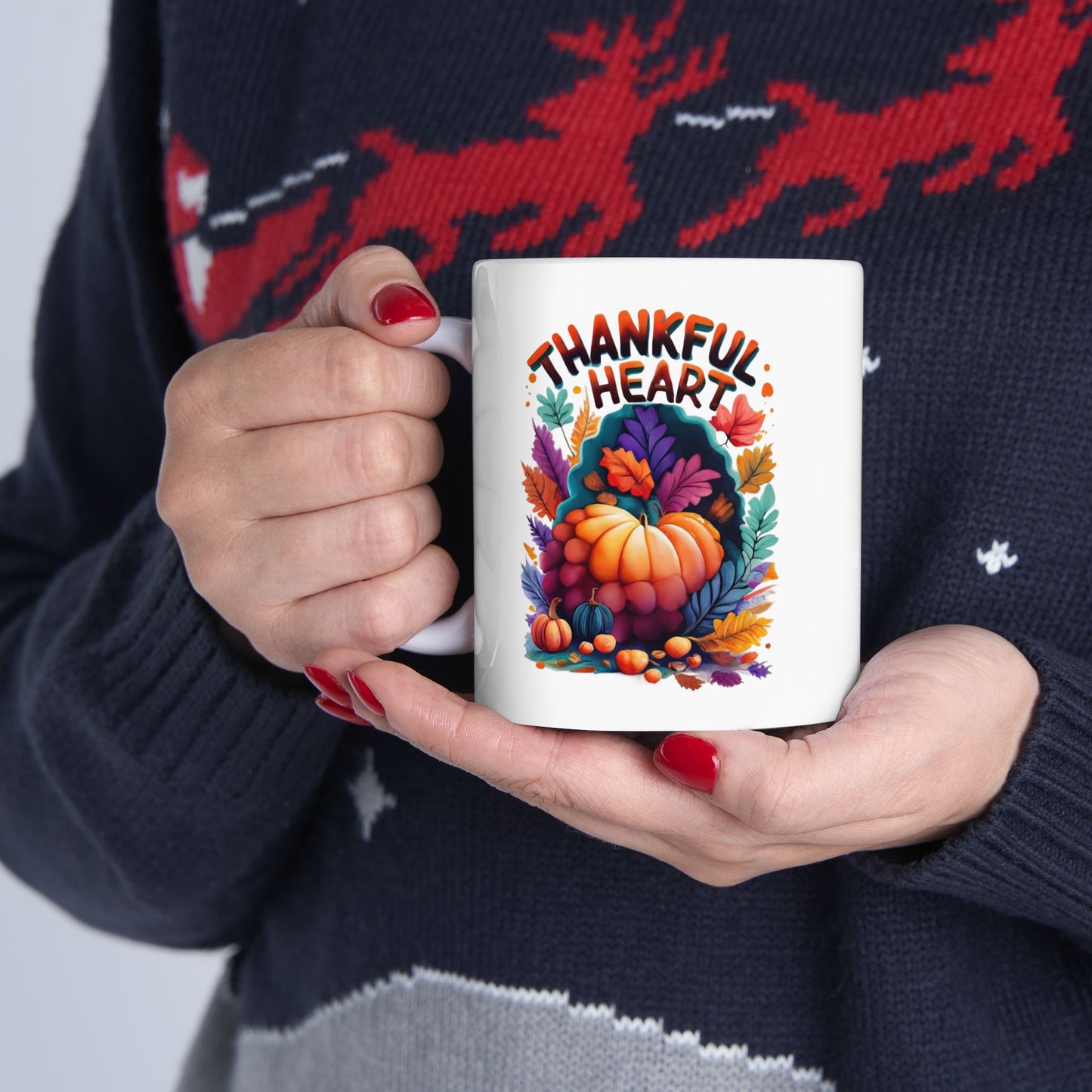 Thankful Heart: Autumn Harvest Mug | Grateful Season Mugs by Be Like No One (BLN1) - The Store