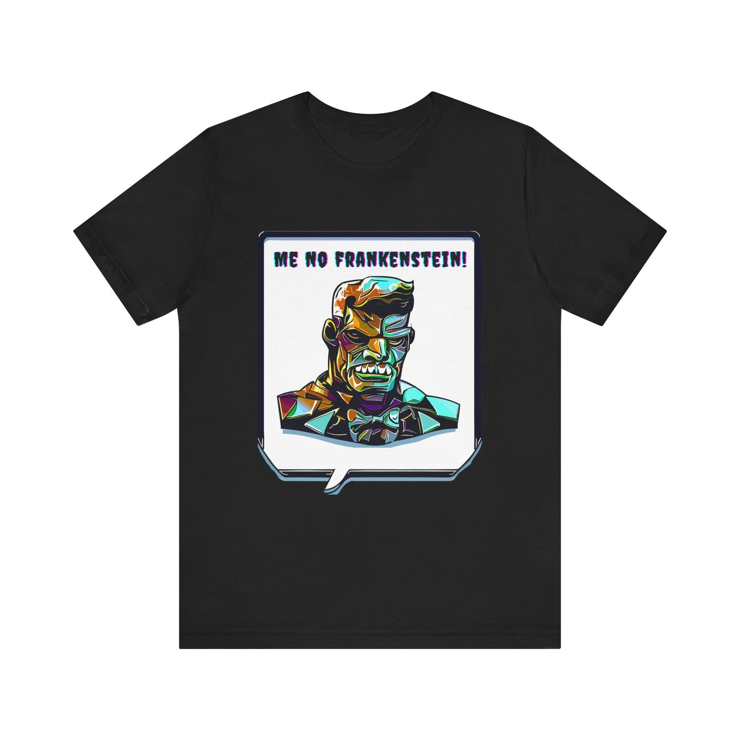 Enigmatic Frankenstein's Monster: Cubist Style T-Shirt | Halloween Vibes Tee