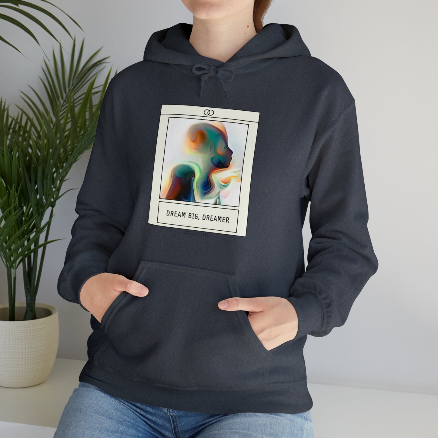 Vivid Reverie: Abstract Dreamer Unisex Hoodie with Vibrant Shapes | Artistic Vision Hoodies