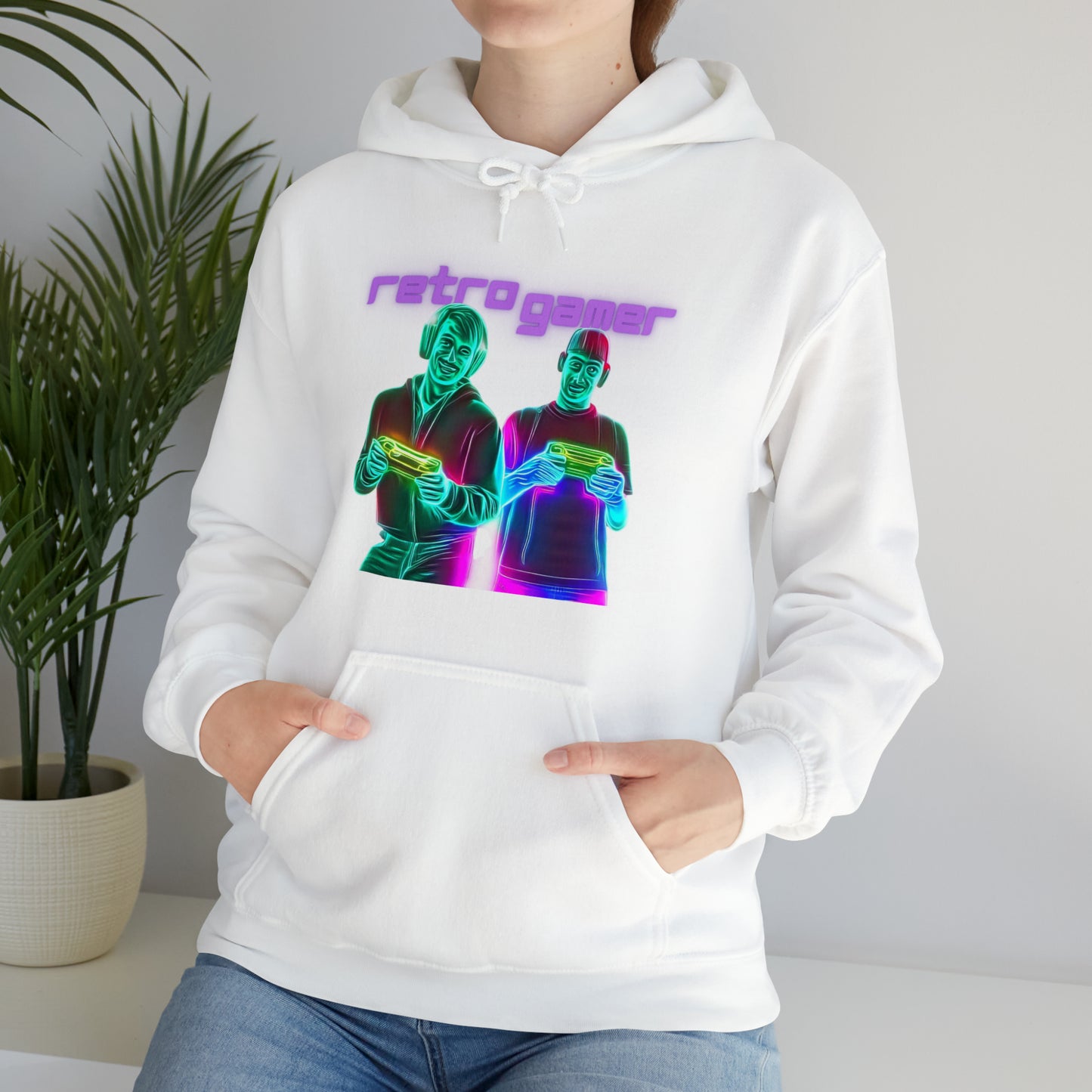 Vintage Gaming Vibes: Retro Gamer Unisex Hoodie | Pixel Nostalgia Hoodies