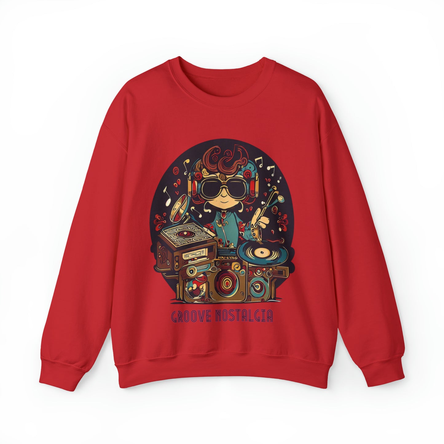 Groove Nostalgia Sweatshirt | Vintage Vinyl Lover Unisex Sweatshirt