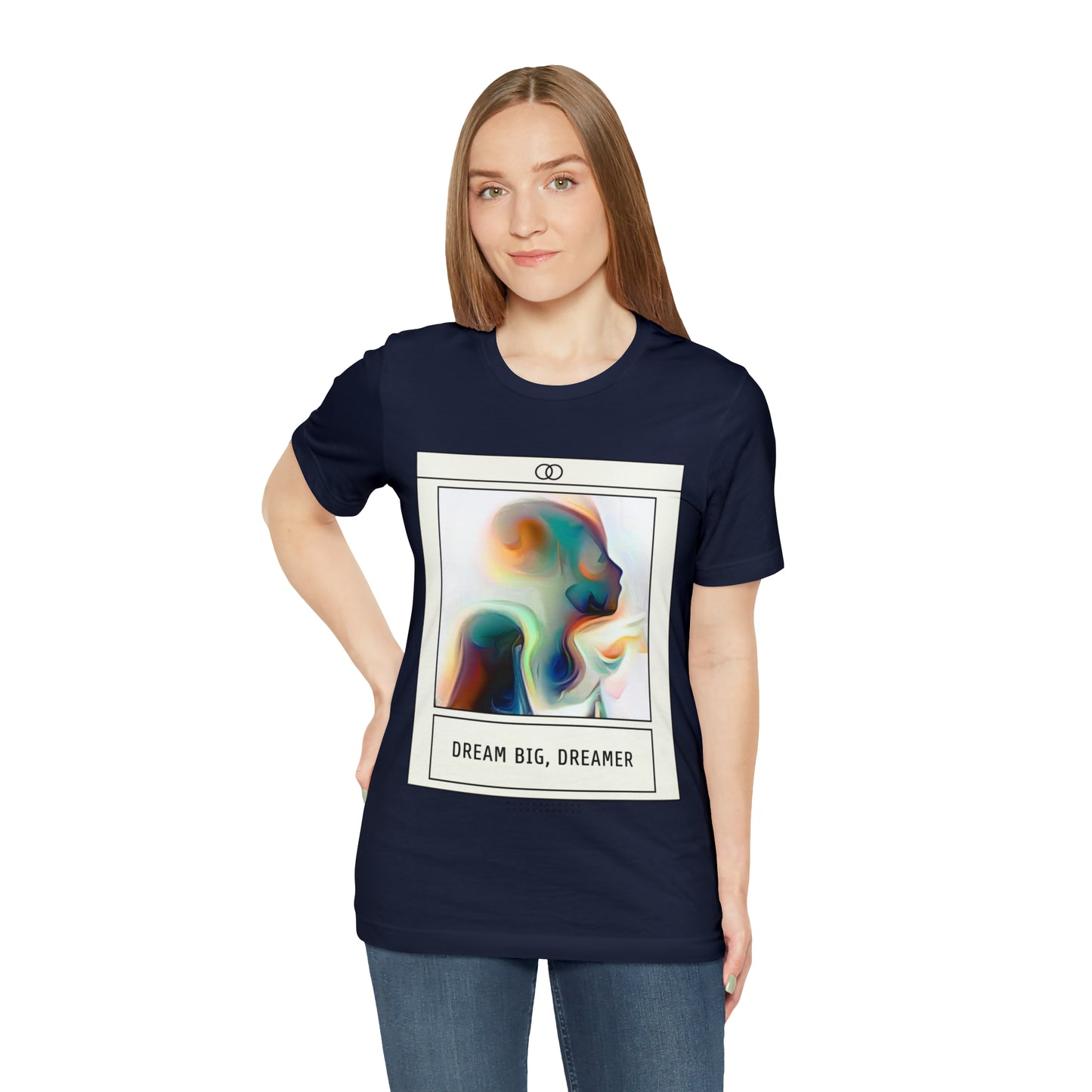 Vivid Reverie: Abstract Dreamer Unisex Tee with Vibrant Shapes | Artistic Vision T-Shirts