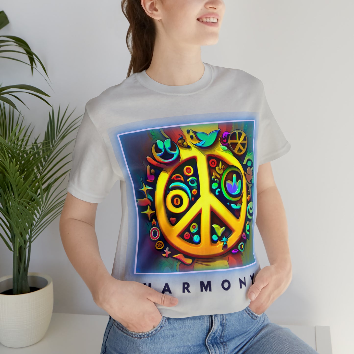 Serenity Symbols: Peace & Positivity Unisex Tee | Harmony Iconic T-Shirts