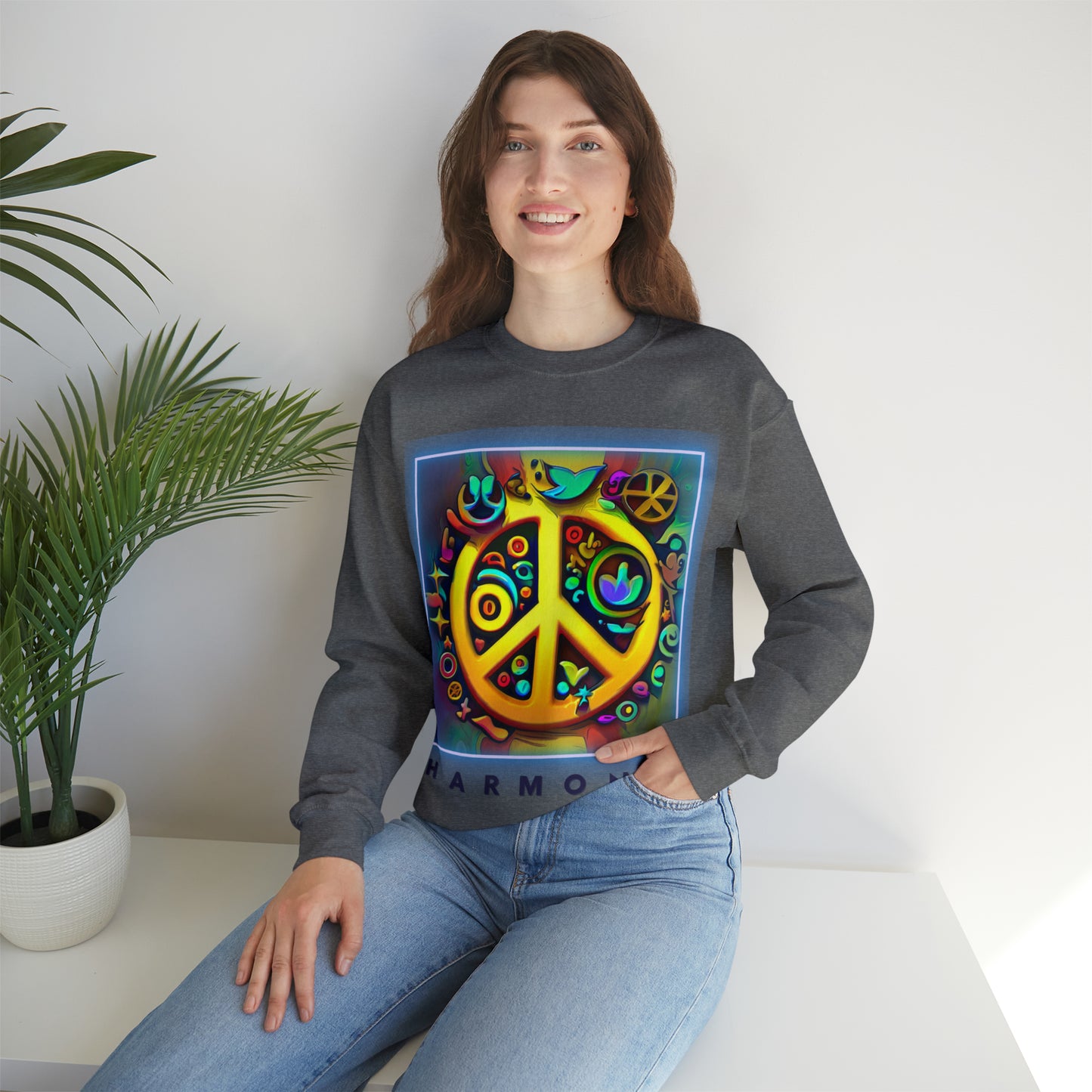 Serenity Symbols Sweatshirt | Peace & Positivity Unisex Sweatshirt