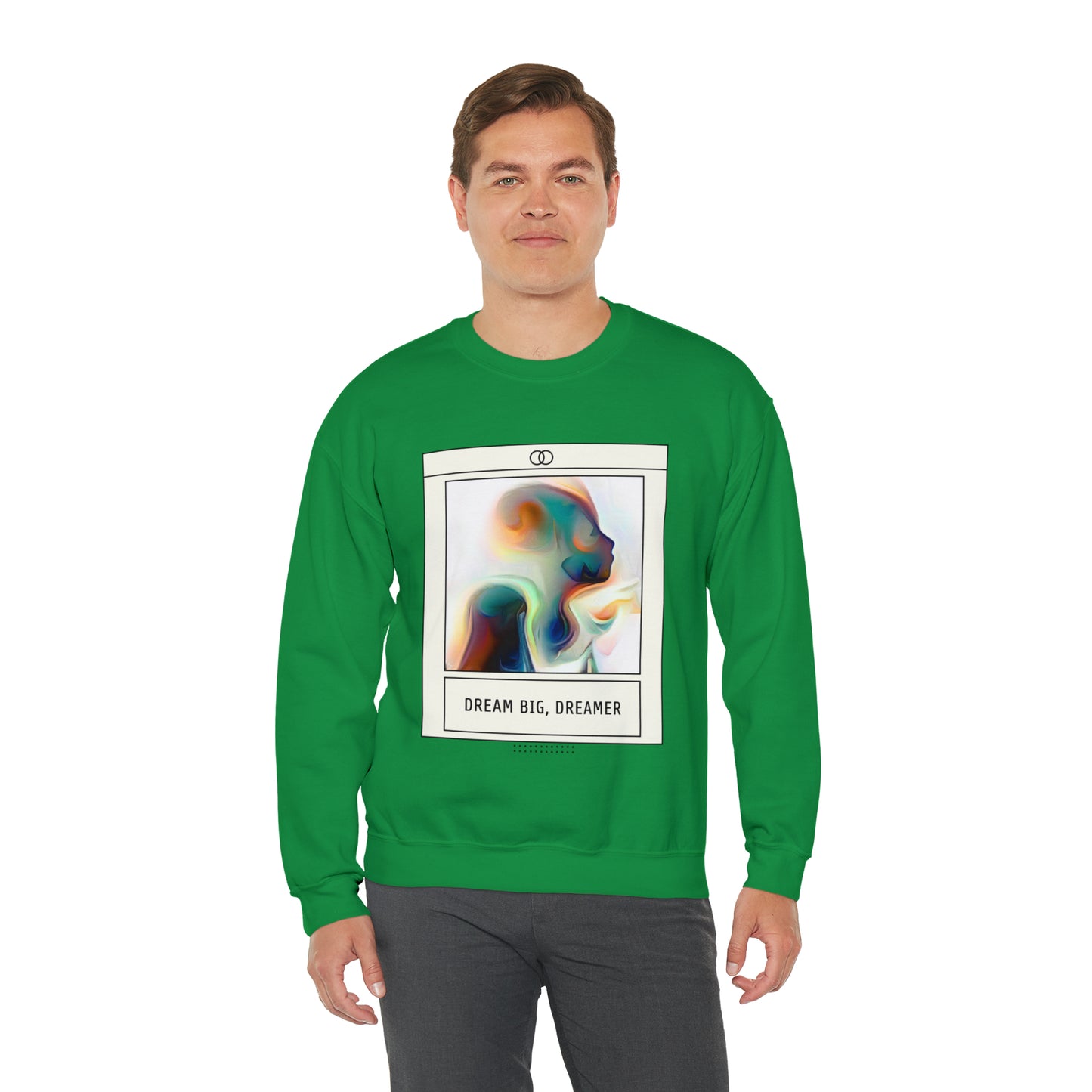 Vivid Reverie Sweatshirt | Abstract Dreamer Unisex Sweatshirt with Vibrant Shapes