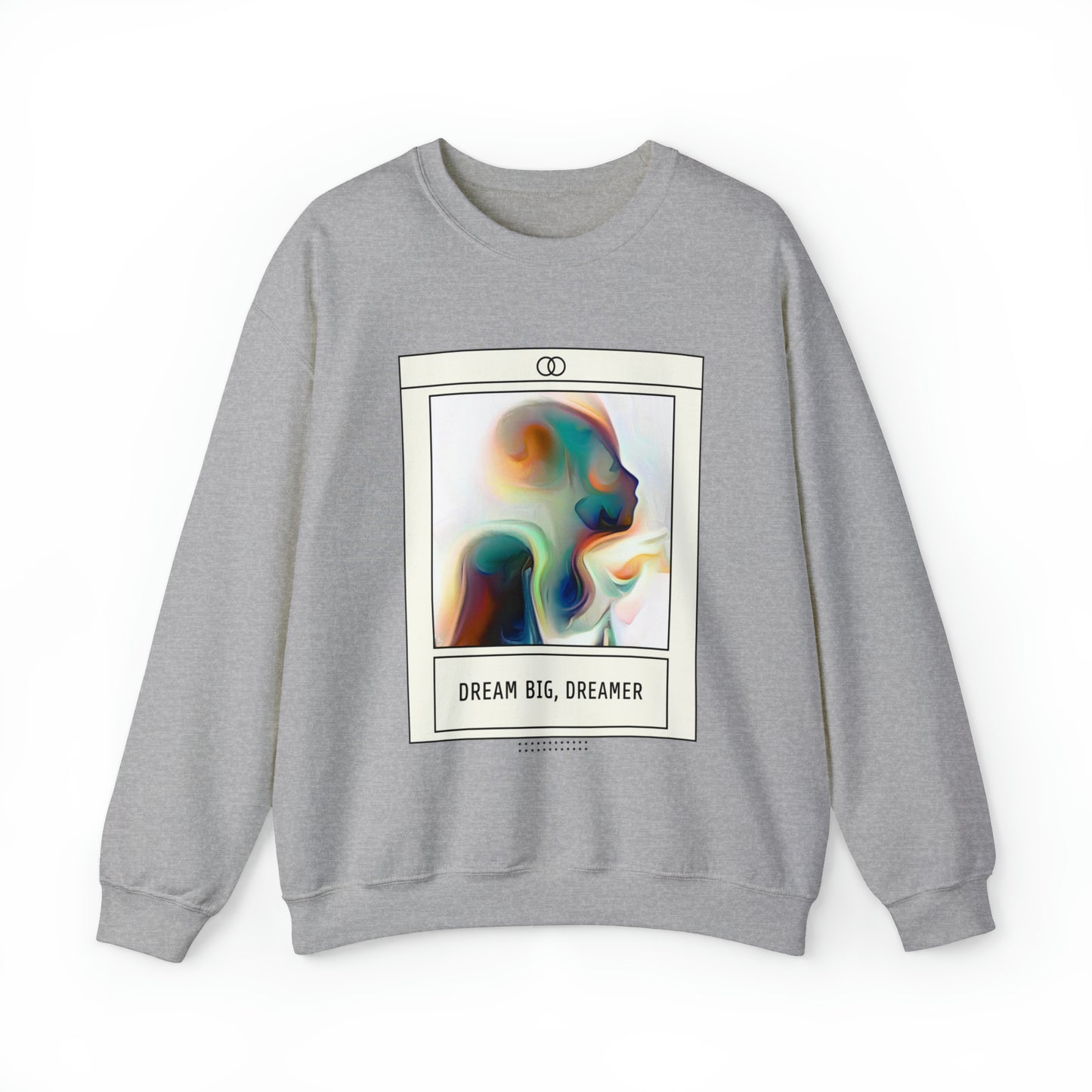 Vivid Reverie Sweatshirt | Abstract Dreamer Unisex Sweatshirt with Vibrant Shapes