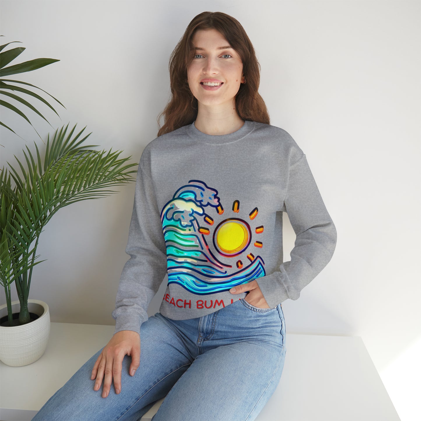 Seaside Serenity Sweatshirt | Beach Bum Life Unisex Sweatshirt