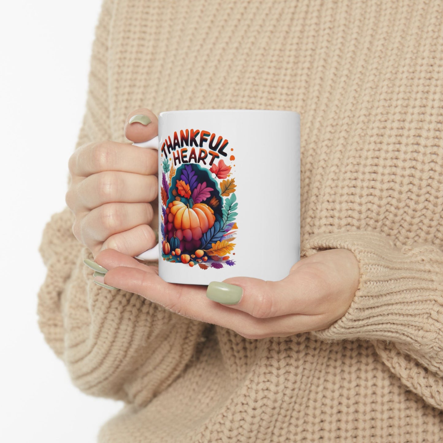 Thankful Heart: Autumn Harvest Mug | Grateful Season Mugs by Be Like No One (BLN1) - The Store