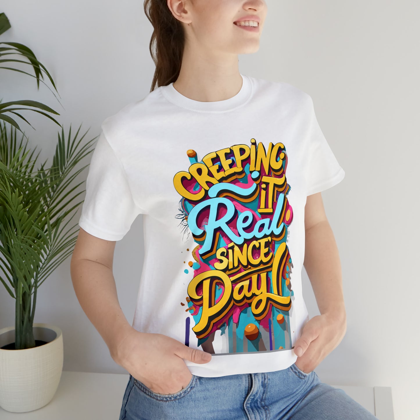 Creepin' It Real Since Day One Halloween T-Shirt - Embrace a Lifetime of Halloween Passion | Halloween Vibes Tee