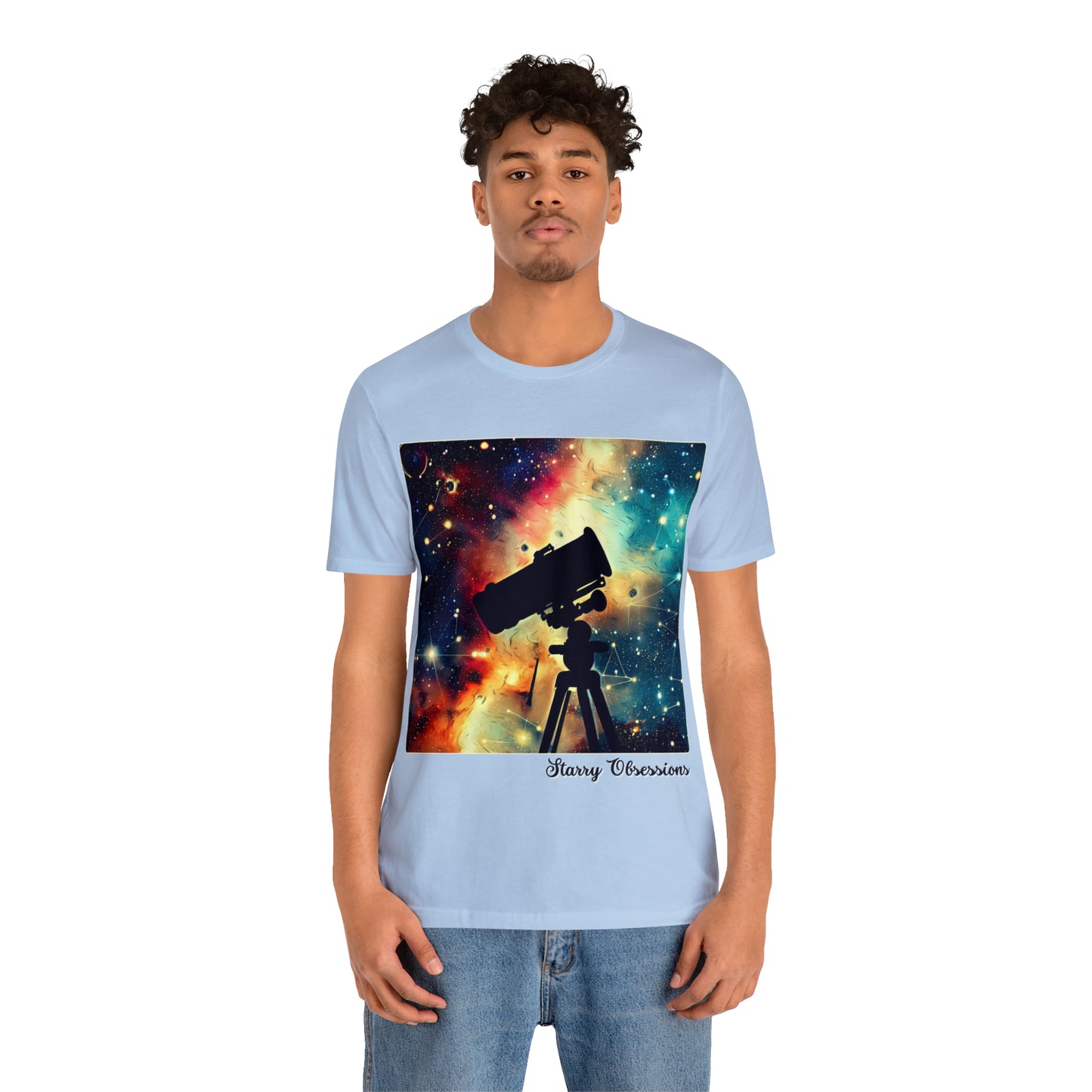 Starry Obsessions: Astronomy Enthusiast Unisex Tee | Galactic Explorer T-Shirts