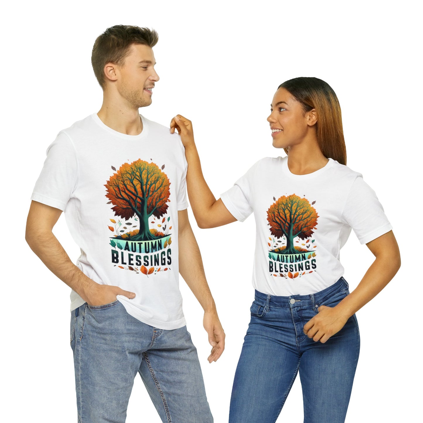 Autumn Blessings: Fall Foliage Unisex Tee | Harvest Serenity T-Shirts by Be Like No One (BLN1) - The Store