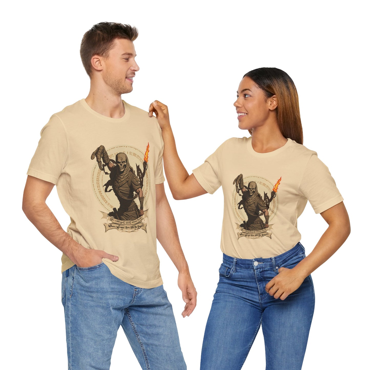 Ancient Mummy's Tomb: Torch-Lit Impressionist T-Shirt | Halloween Vibes Tee