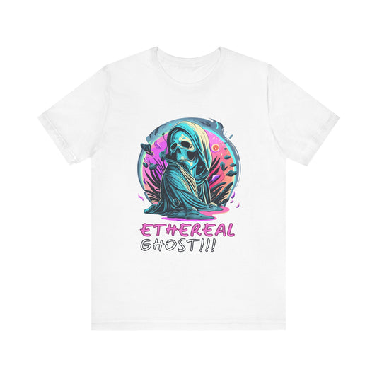 Ghostly Apparition: Abstract Haunting T-Shirt | Ethereal Glow | Halloween Vibes Tee