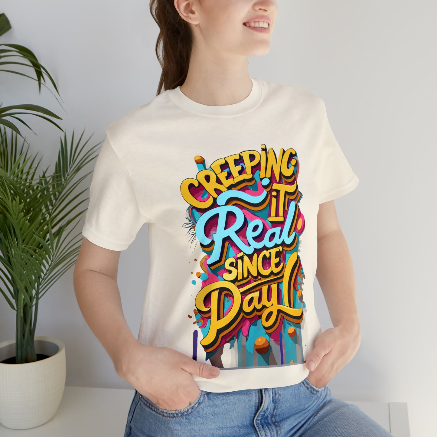 Creepin' It Real Since Day One Halloween T-Shirt - Embrace a Lifetime of Halloween Passion | Halloween Vibes Tee