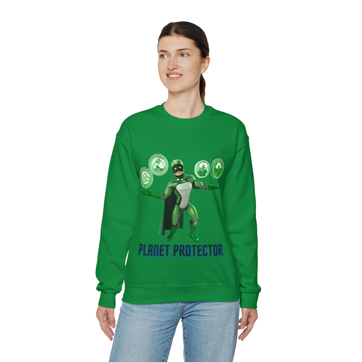 Earth's Guardian Sweatshirt | Sustainable Superhero Unisex Sweatshirt