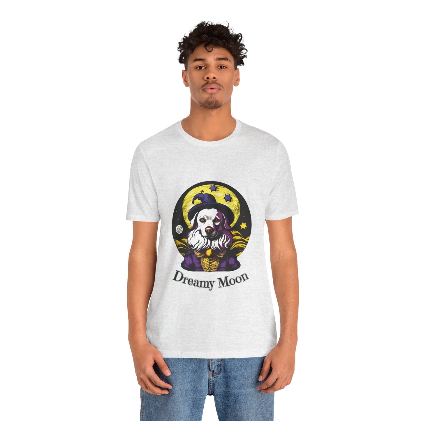 Surreal Full Moon: Dreamlike Starry Night T-Shirt | Halloween Vibes Tee