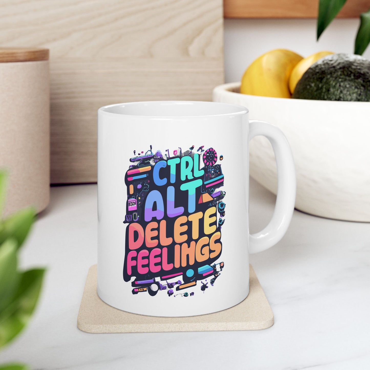 Ctrl+Alt+Delete Feelings Mug, Be Like No One (BLN1) Mugs, Ceramic Mug 11oz