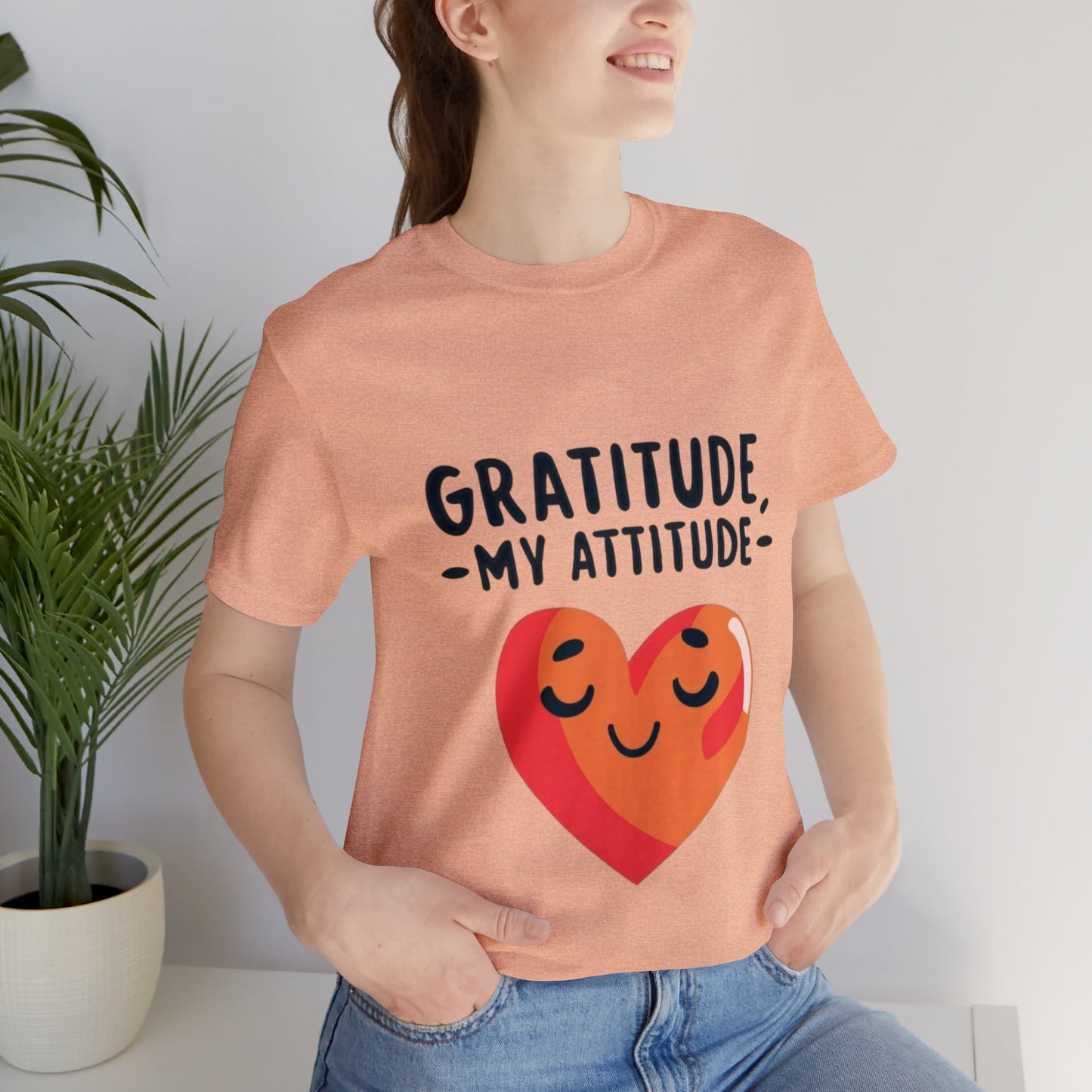 Gratitude Attitude: Thankful Hearts Unisex Tee | Serene Thanksgiving T-Shirts by Be Like No One (BLN1) - The Store