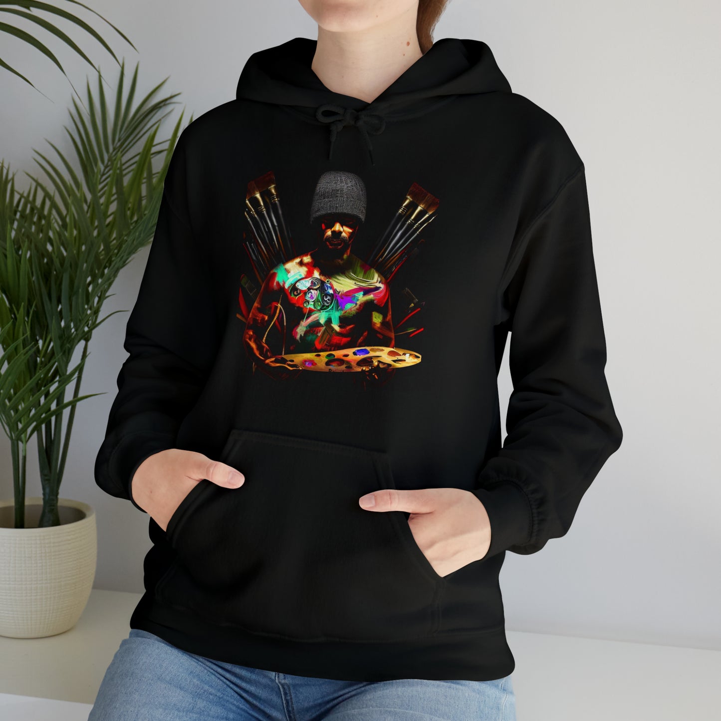 Brushstrokes of Passion: Artistic Soul Unisex Hoodie | Creative Essence Hoodies