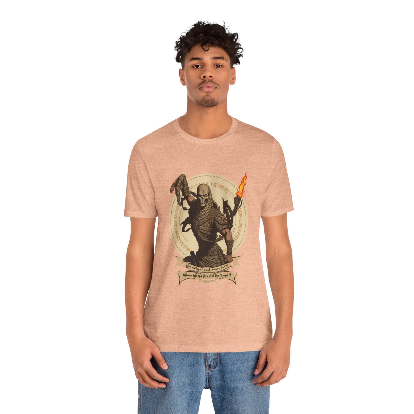 Ancient Mummy's Tomb: Torch-Lit Impressionist T-Shirt | Halloween Vibes Tee