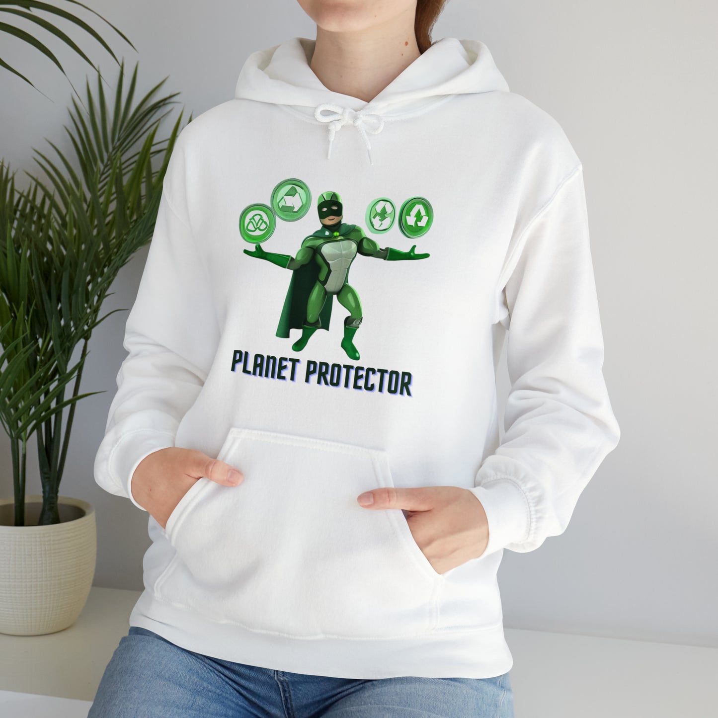 Earth's Guardian: Sustainable Superhero Unisex Hoodie | Champion of Sustainability Hoodies