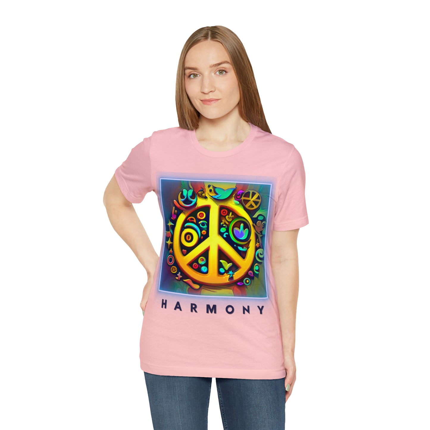 Serenity Symbols: Peace & Positivity Unisex Tee | Harmony Iconic T-Shirts