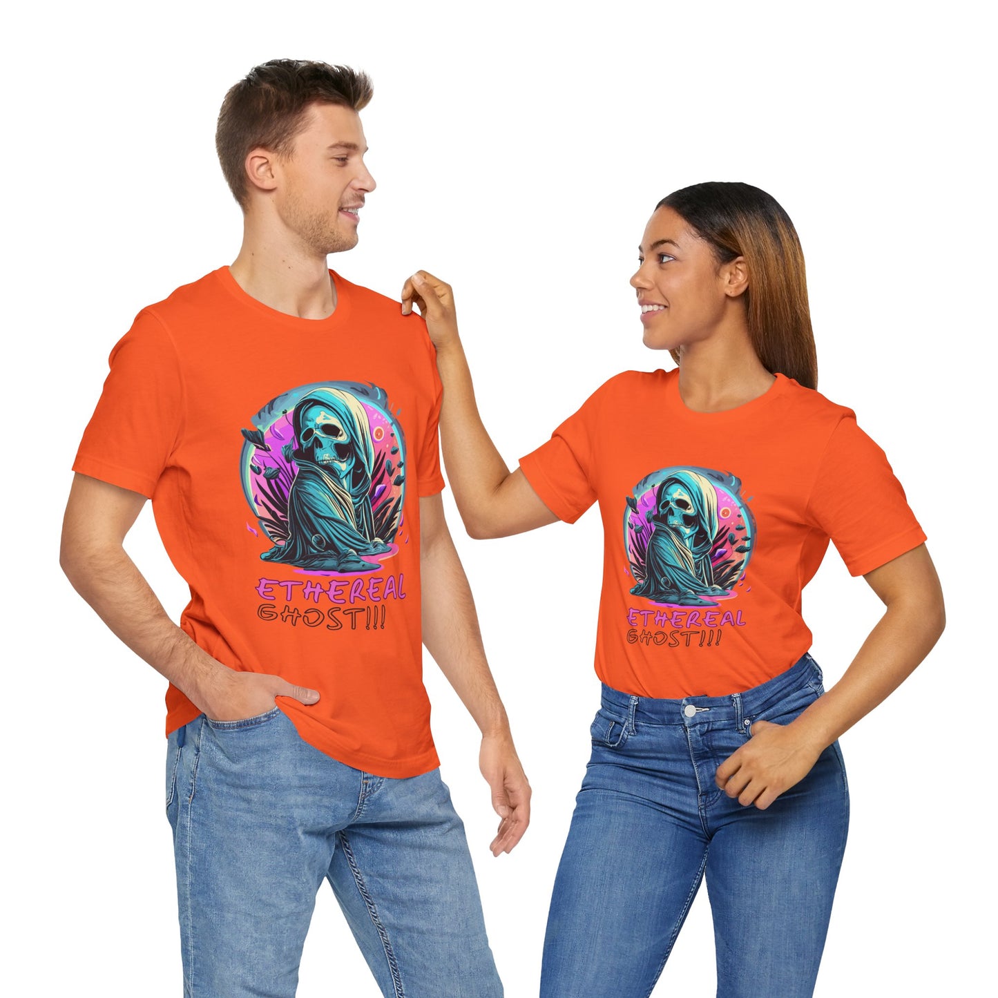 Ghostly Apparition: Abstract Haunting T-Shirt | Ethereal Glow | Halloween Vibes Tee