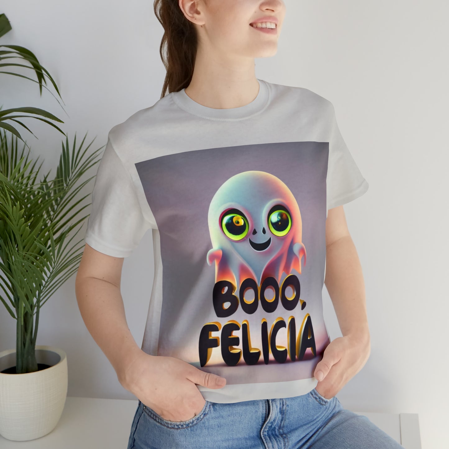 Boo Felicia Halloween T-shirt, Stylish Spooky Wear | Halloween Vibes Tee