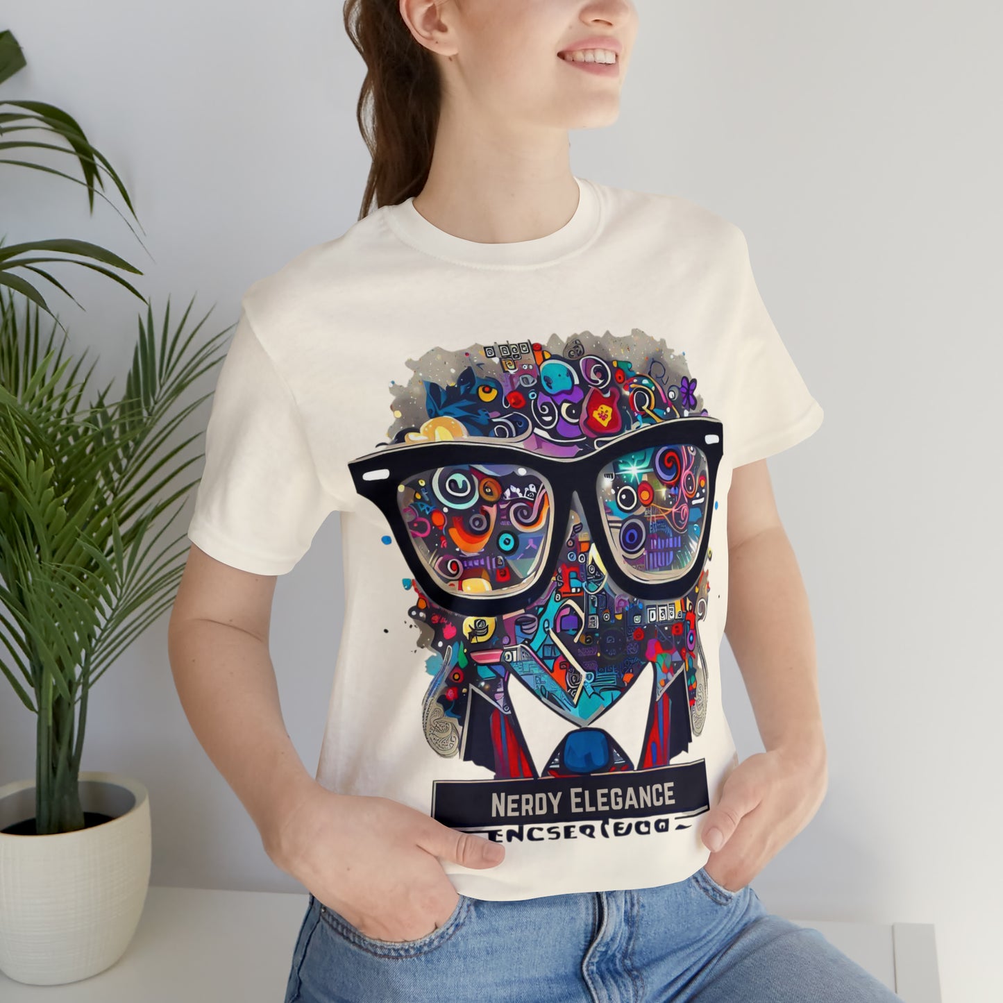 Nerd Elegance: Geek Chic Unisex Tee with Assorted Icon | Smart Style T-Shirts