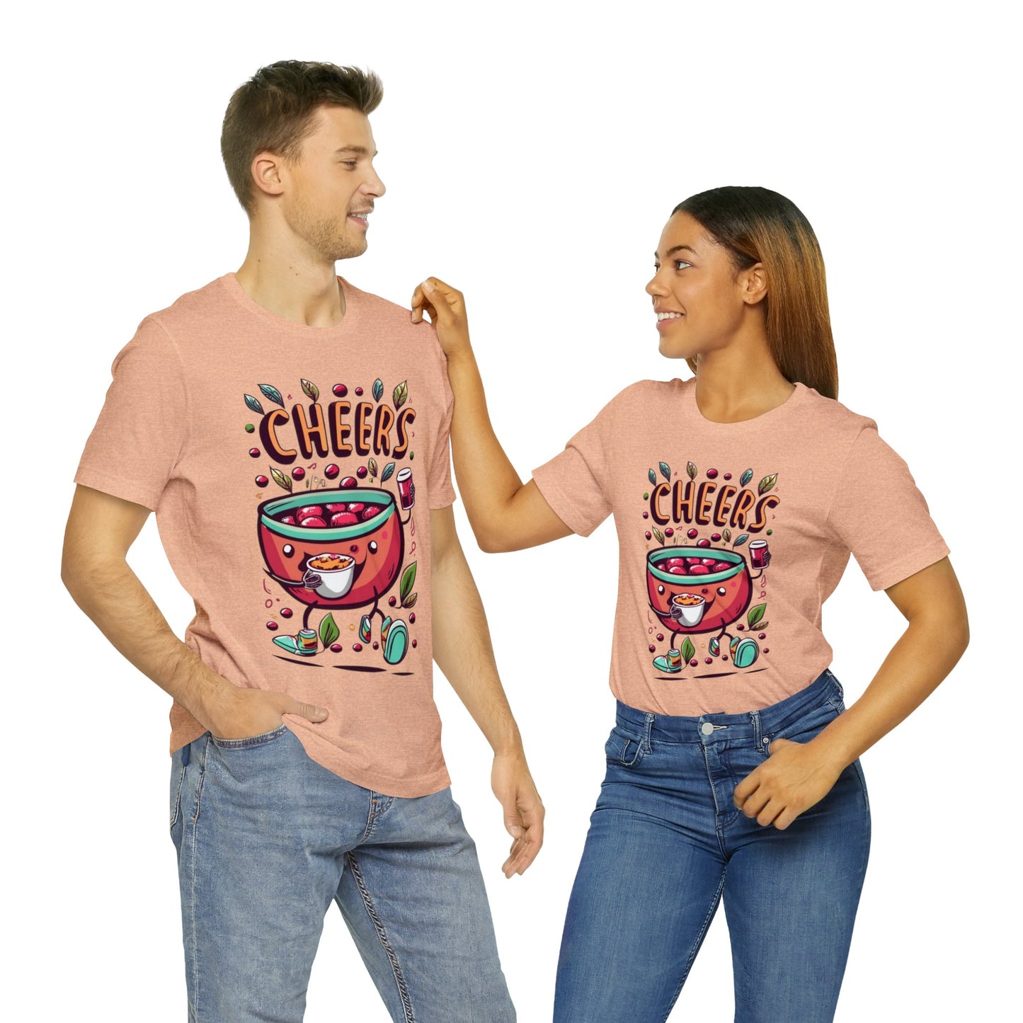 Cranberry Cheers: Thanksgiving Delight Unisex Tee | Festive Holiday T-Shirts by Be Like No One (BLN1) - The Store