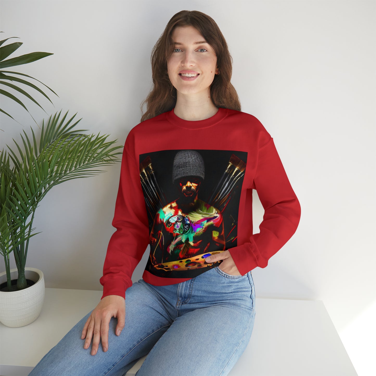 Brushstrokes of Passion Sweatshirt | Artistic Soul Unisex Sweatshirt