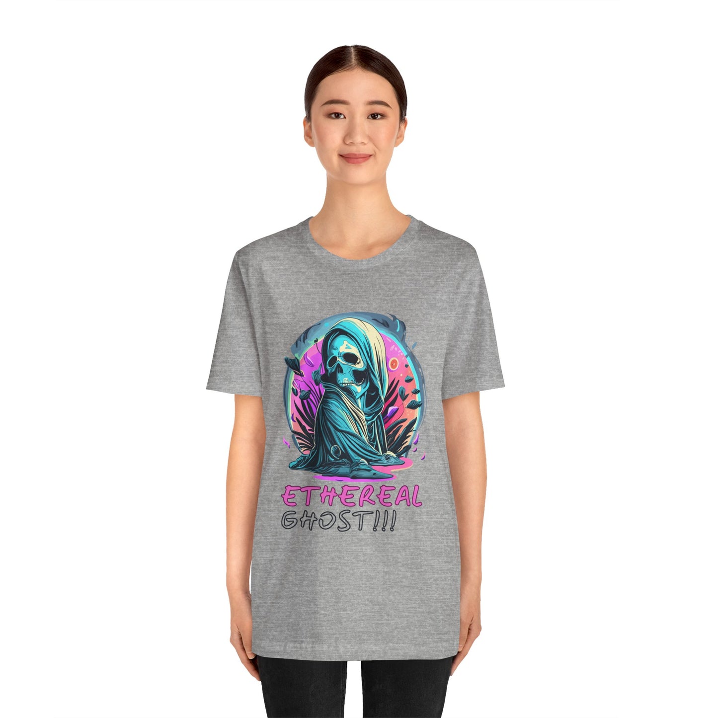 Ghostly Apparition: Abstract Haunting T-Shirt | Ethereal Glow | Halloween Vibes Tee