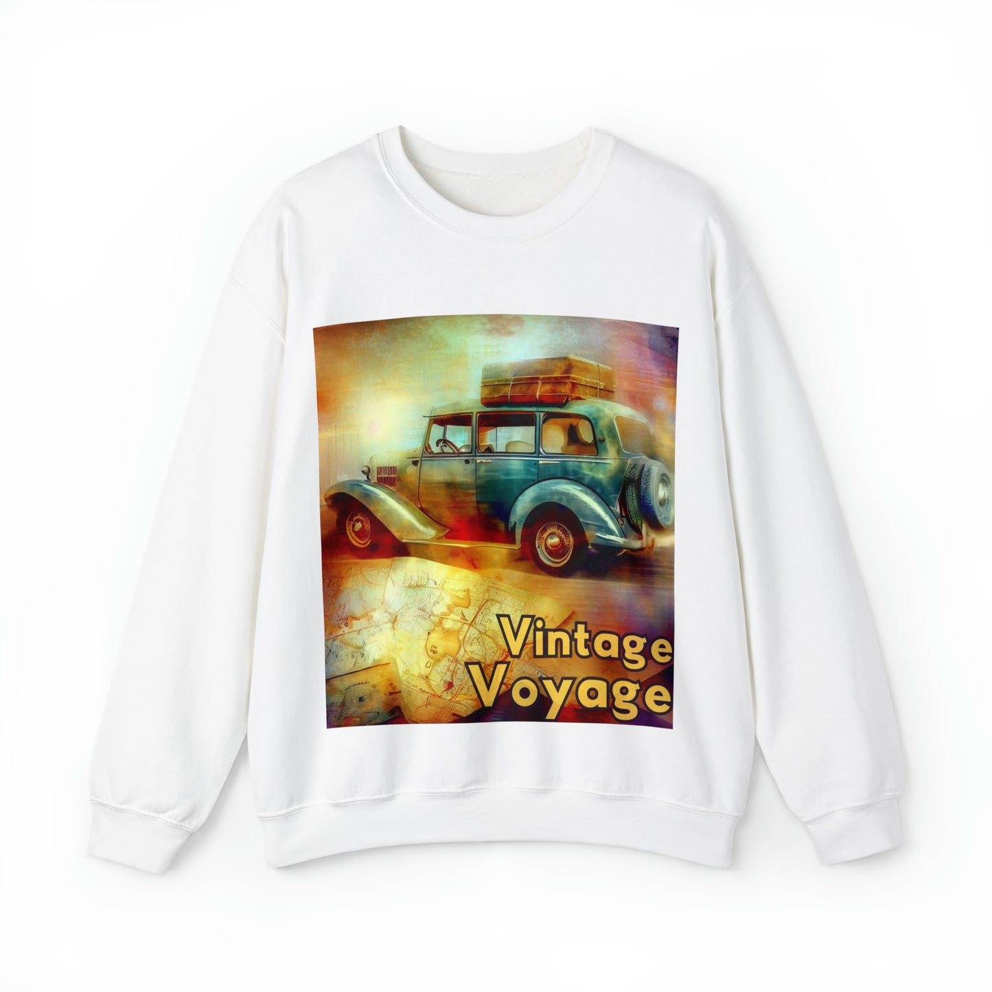 Vintage Voyage Sweatshirt | Retro Roadtrip Unisex Sweatshirt