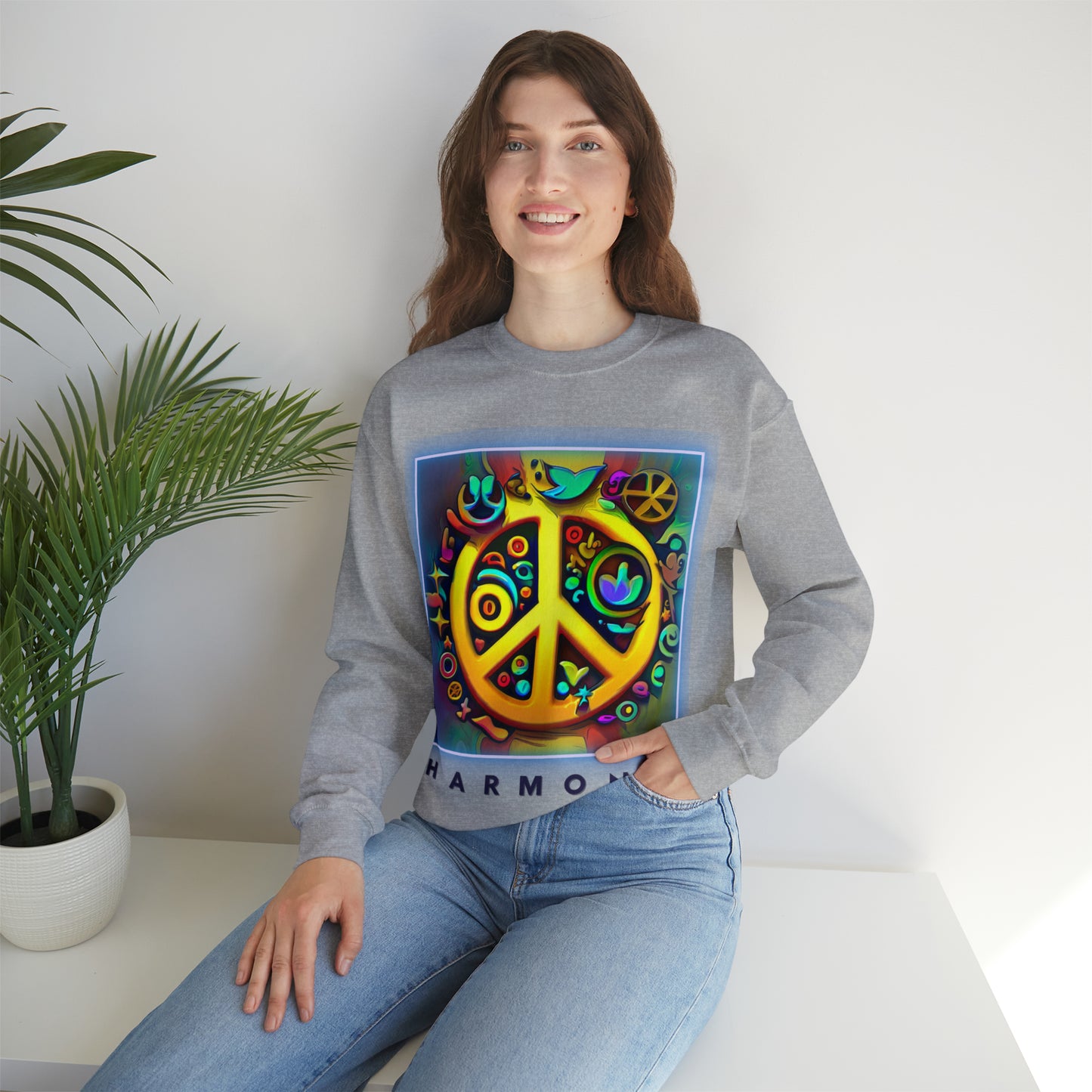 Serenity Symbols Sweatshirt | Peace & Positivity Unisex Sweatshirt