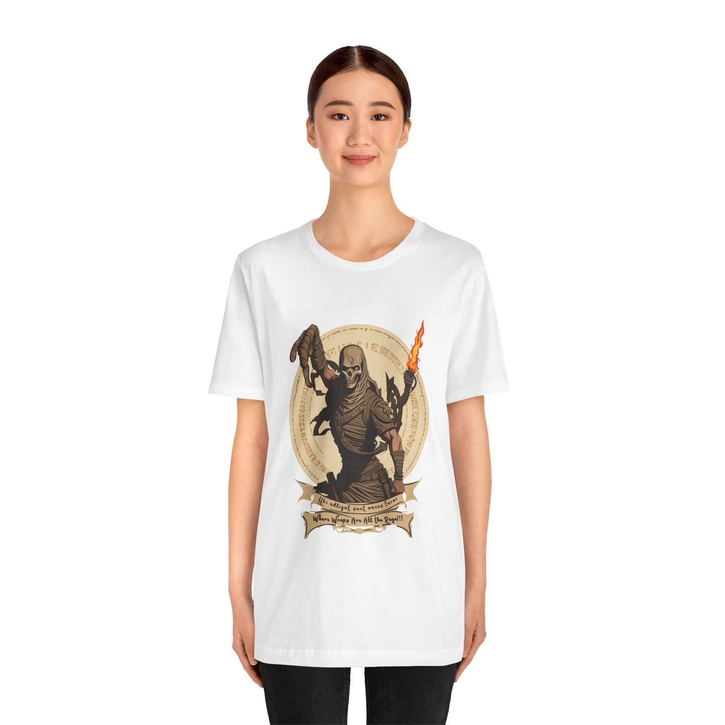 Ancient Mummy's Tomb: Torch-Lit Impressionist T-Shirt | Halloween Vibes Tee