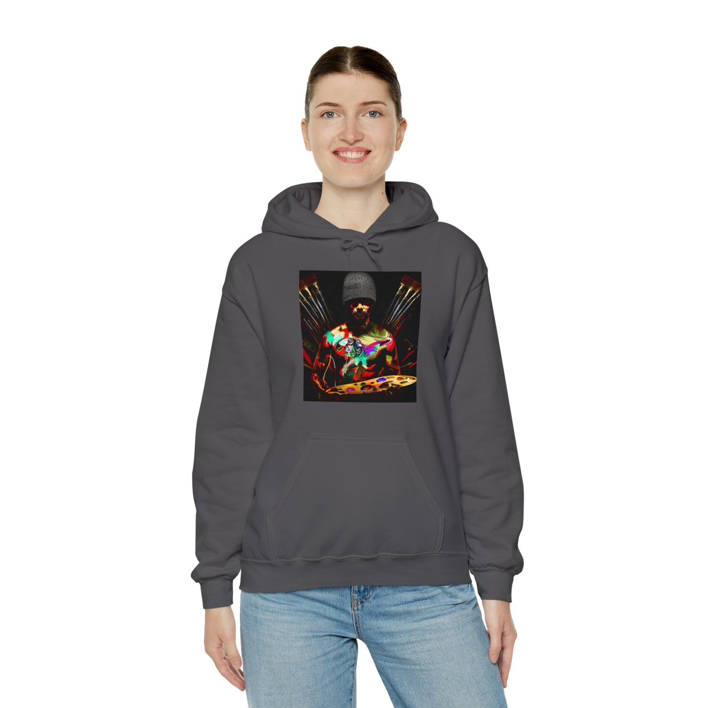 Brushstrokes of Passion: Artistic Soul Unisex Hoodie | Creative Essence Hoodies