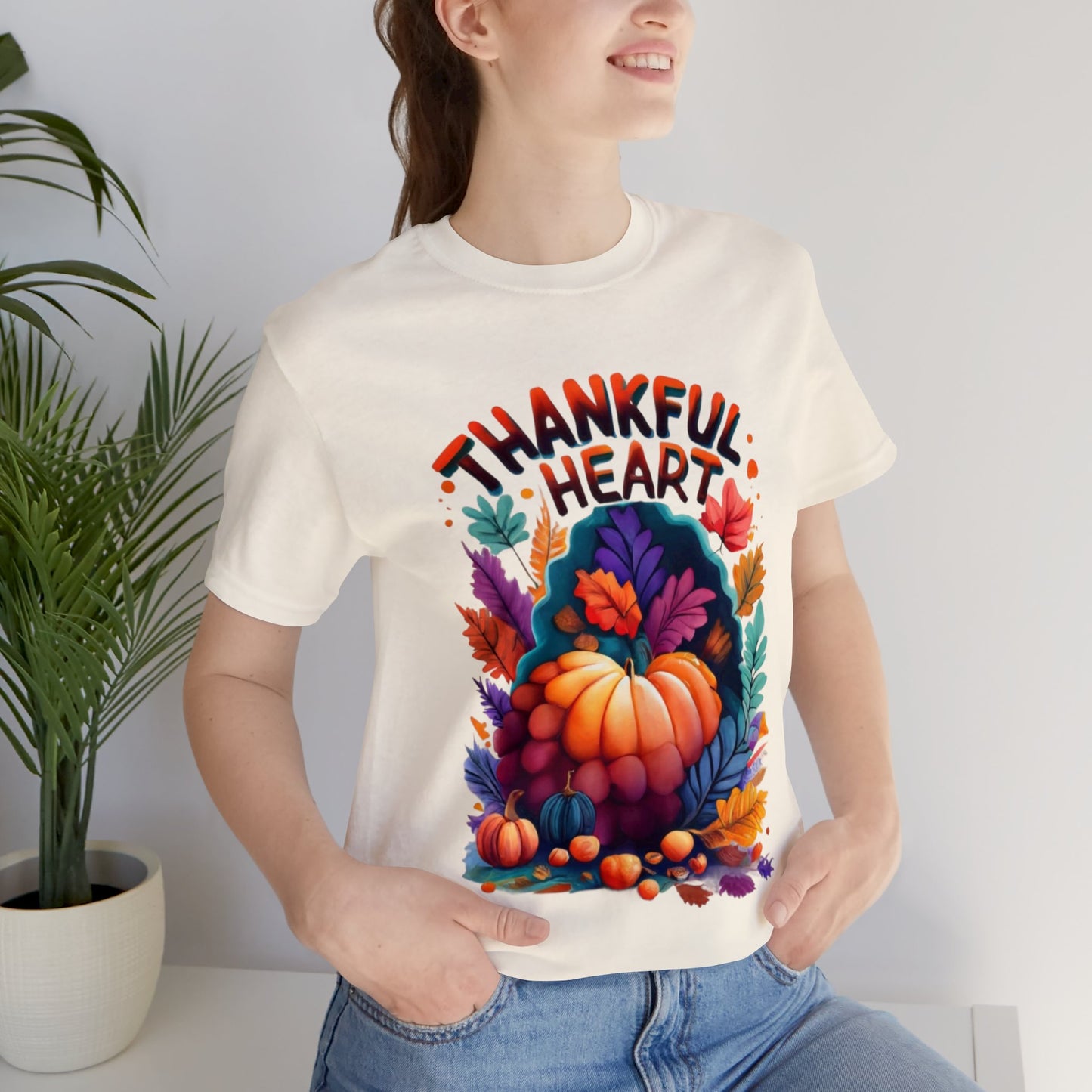 Thankful Heart: Autumn Harvest Unisex Tee | Grateful Season T-Shirts by Be Like No One (BLN1) - The Store