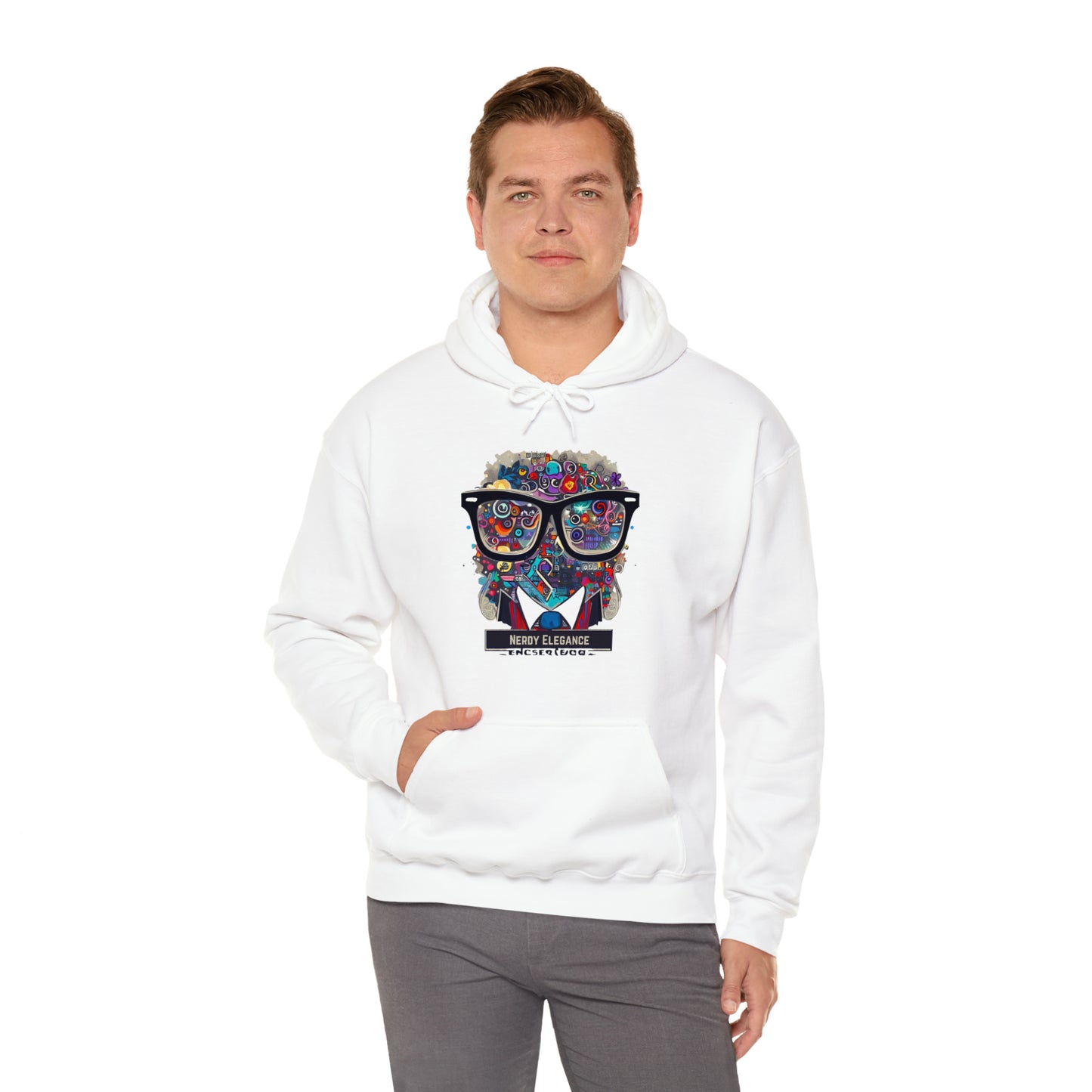 Nerd Elegance: Geek Chic Unisex Hoodie with Assorted Icon | Smart Style Hoodies