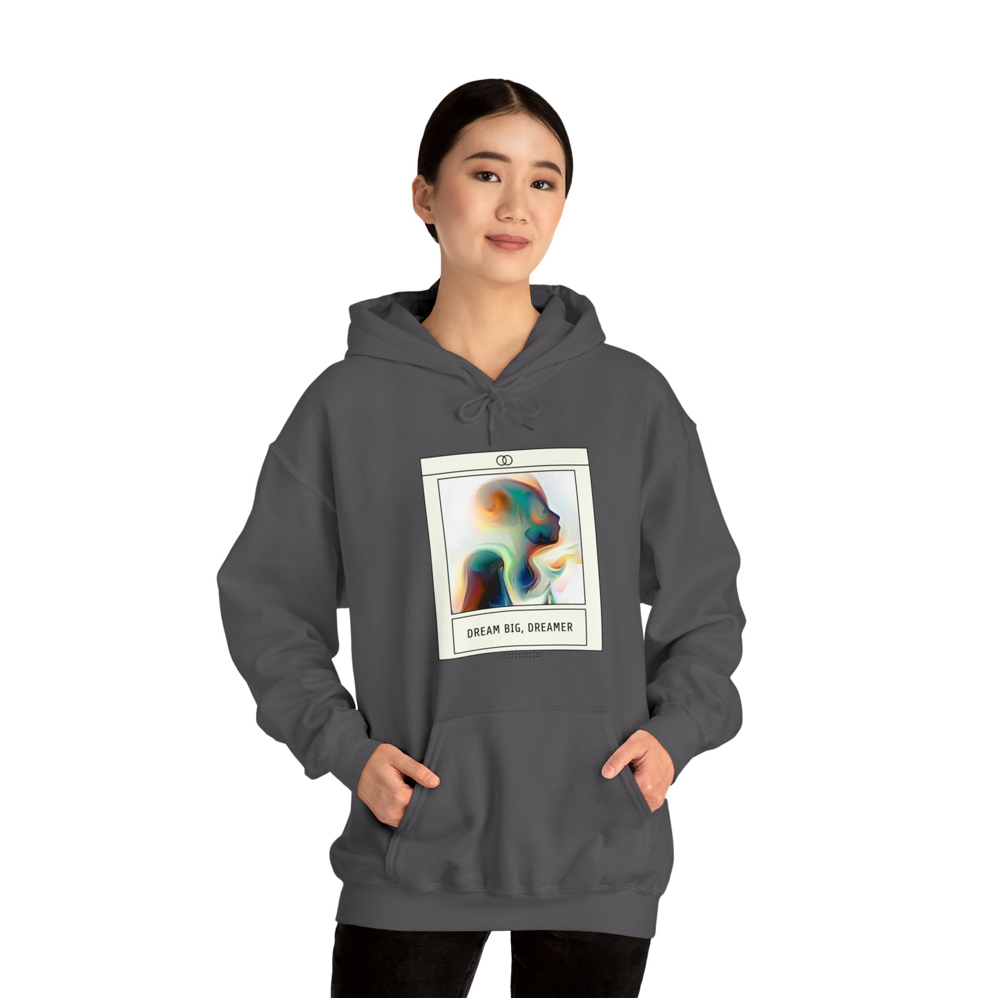 Vivid Reverie: Abstract Dreamer Unisex Hoodie with Vibrant Shapes | Artistic Vision Hoodies