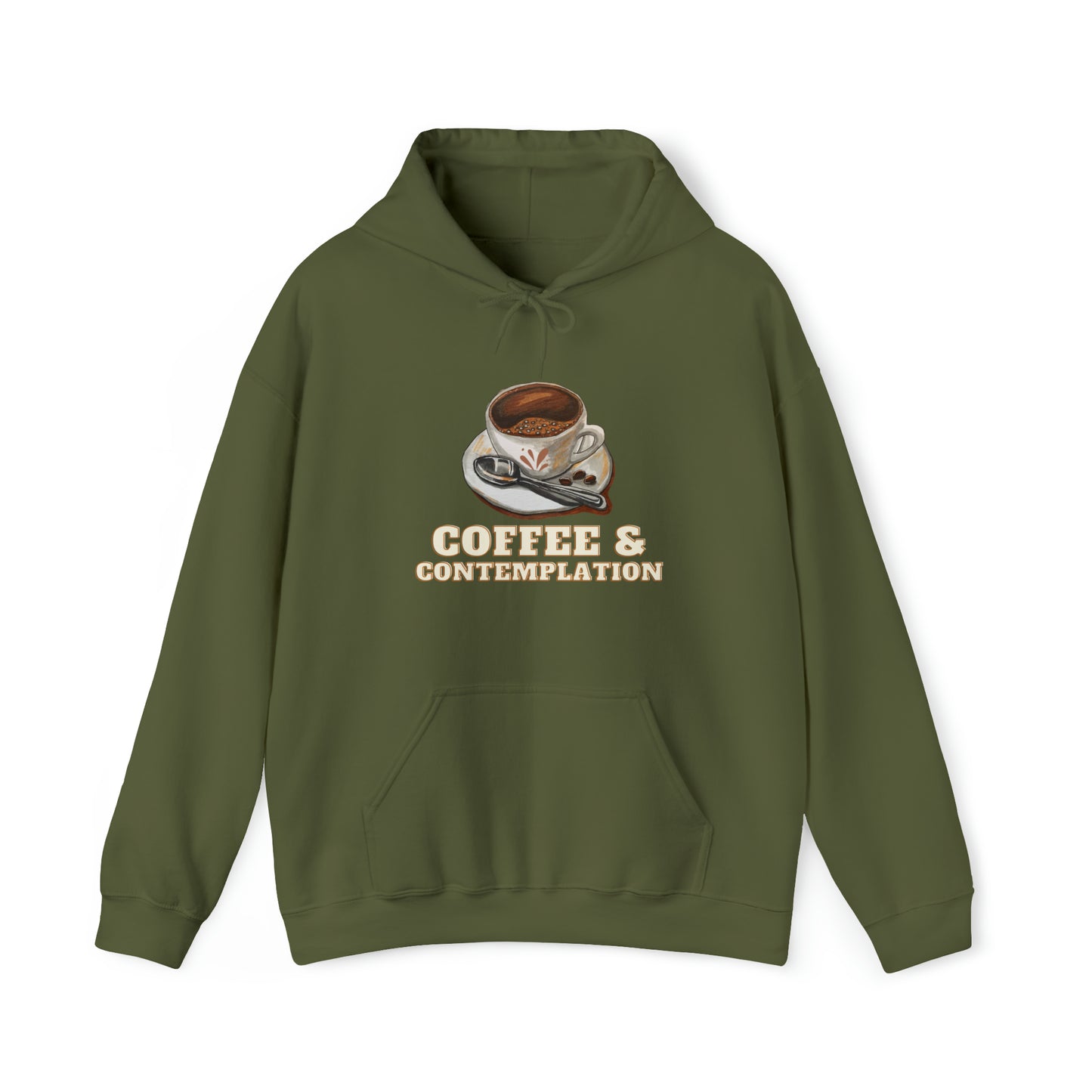 Caffeine Charm and Contemplation: Coffee & Contemplation Hoodie | Fuel for Thoughts Hoodies