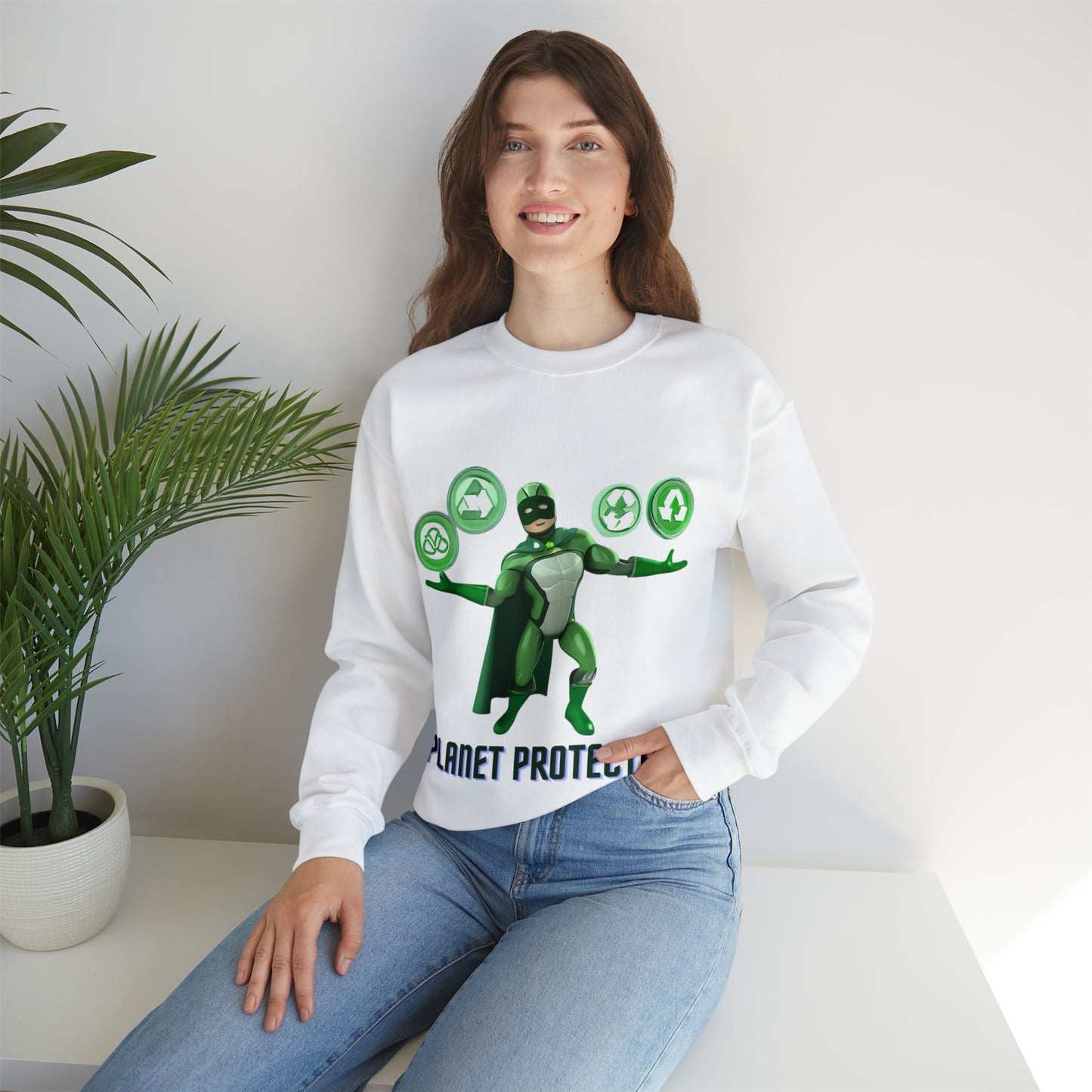 Earth's Guardian Sweatshirt | Sustainable Superhero Unisex Sweatshirt